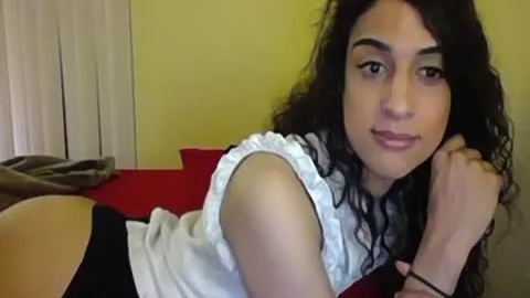 nice-looking Petite young sheboy Cums Hard From Her Disprorportionately Large cock