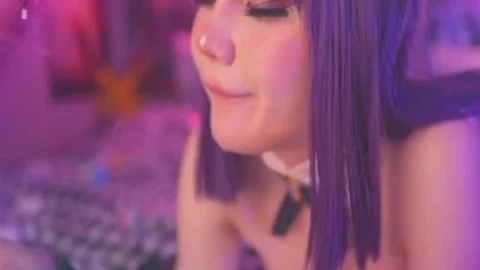 Cosplay tranny Princess Toying Her wazoo And sucking gigantic Didlo