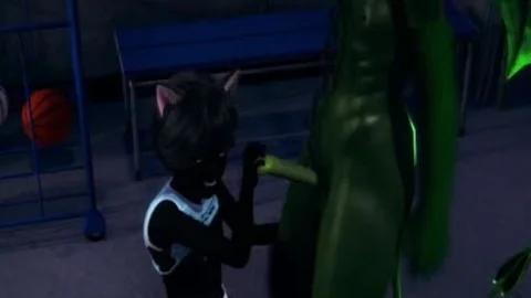 Furry Yaoi 3D - dark Cat oral To Dragon