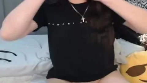 pretty Ladyboy Masturbates And Cums In Hand