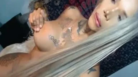 blonde ebony T girl humongous tits large pecker