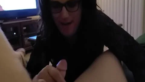 Transgirl Drinks big Load