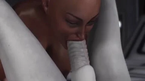 tasty Sci Fi Female Alien Plays With A black girl In The Space Station