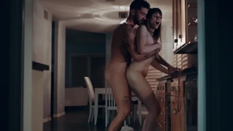 Transsensual.com - Cock sucking with stepsister in the kitchen