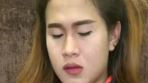 oriental Ladyboy Member Stiffens In face hole