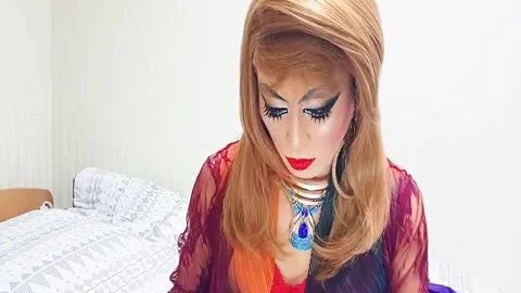Sissy girl Niclo nasty heavy Makeup17