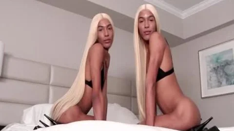 Latina blond hair gets hard sex