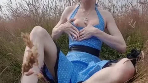 Outdoor anal In My Summer costume; Public No panties Finger fuck
