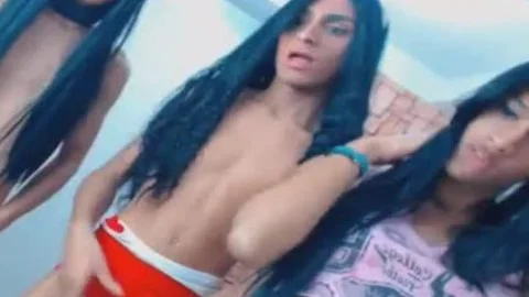 Skinny shemales Striptease And widening Assses