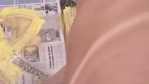 Two Hermaphrodite Artists Use Paint Brush To pound Each
