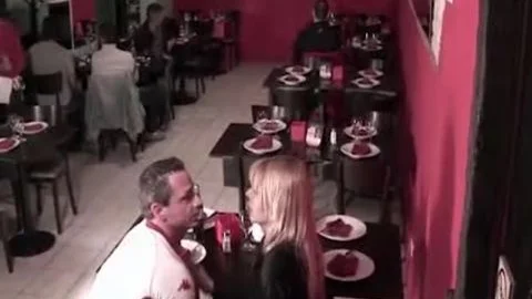 breasty lady-man Bianca Simpson Sucks Boyfriend In A Restaurant