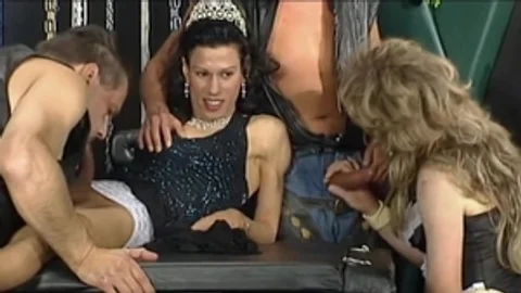 Crossdresser group sex in the dungeon