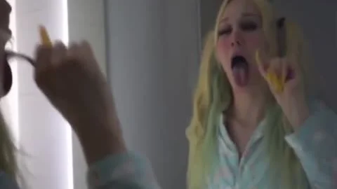 Sissy Blondelashes Facefucked