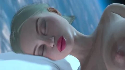 pretty Sci-fi Android Dickgirl Plays With A lovely pretty blonde In The Space Station