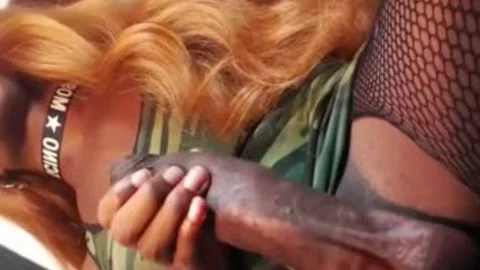 Monstercock African ladyboy