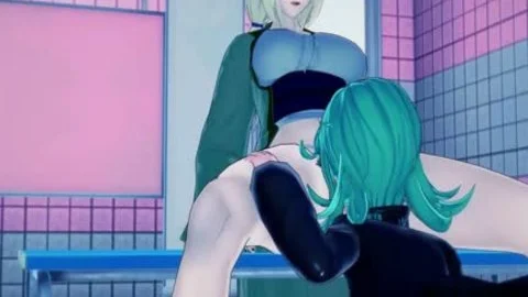 Futa Tatsumaki bonks Tsunade In The girls Locker Room, One Punch X Naruto manga.