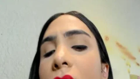 TS Yasmin Dornelles Chokes Her Monster wang while Taking A sex tool Up Her butthole