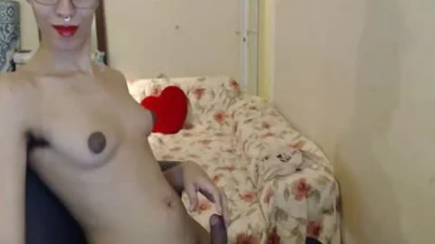 agreeable non-professional ladyboy Flirt Wearing Glasses