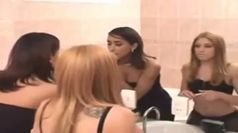 lady-man band sexs chick In Public WC