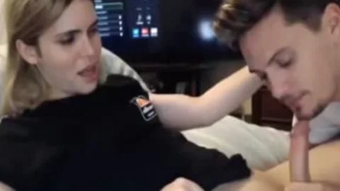 blonde tranny oral-job-service From Hubby cam